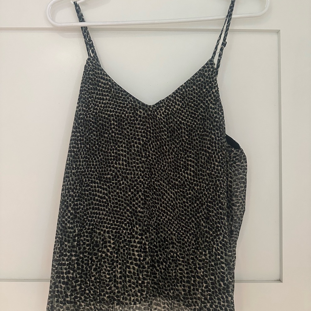 Topshop Black and White Fitted Crop Camisole